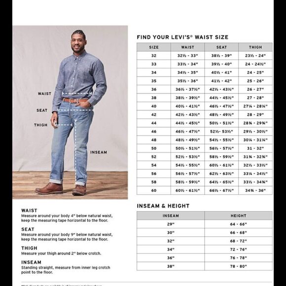 New. 46 x 32 Levi’s 559 Big & Tall relaxed straight stretch jeans.  Normally $89 - Picture 6 of 14